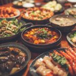 Affordable catering services in Singapore offering a diverse buffet of traditional Chinese and seafood dishes